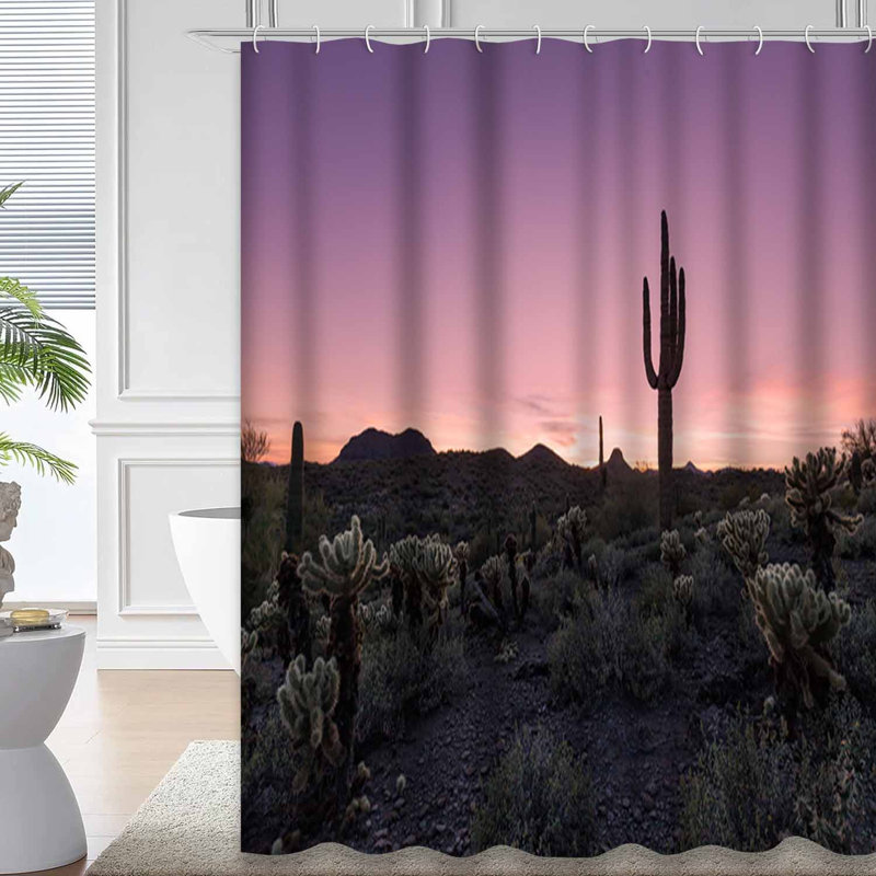 Rideau de douche Arizona Desert Sunset Cactus, L 72 po x l 84 po
