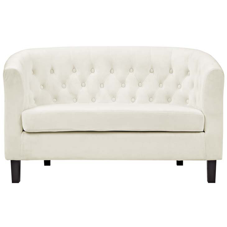 Causeuse en tissu Modway Prospect, Velours ivoire
