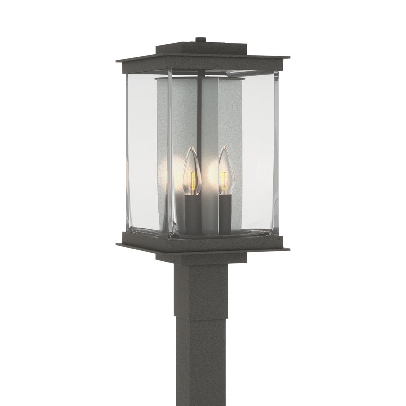 Kingston 1 - Light 20.1" H Hardwired Lantern Head, Translucent Vintage Platinum, Natural Iron