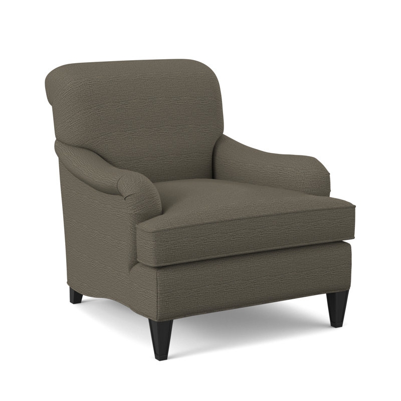 Bristol Sunbrella® Armchair, White Caps Fog, Espresso