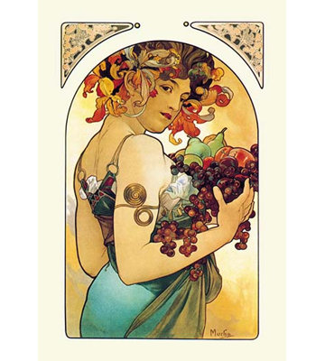 Fruit par alphonse mucha-impression