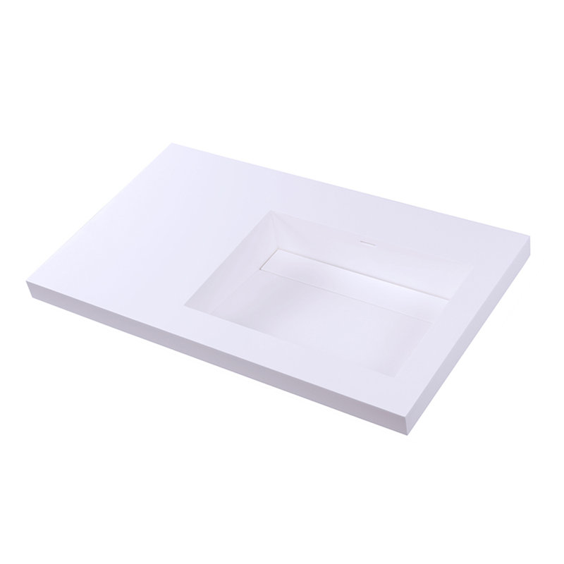 Kubista 36'' L Bathroom Sink, Matte White