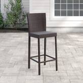 Sol 72 Outdoor™ Stratford Wicker Outdoor Dining Side Chair with Cushion ...