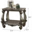 Antique Platinum End Table With Bottom Shelf