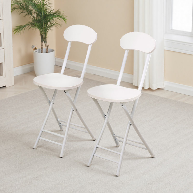 74cm H Low Back Folding Stacking Accent, White