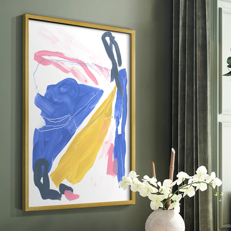 Feedback Loop II Framed Print - Solid Wood, Gold, 20" H x 16" W