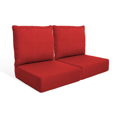 Outdoor 6'' Replacement Cushion Set Seat / Back Cushion (Set Of 2)