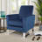 Emerald Velvet Push-Back Recliner with High Metal Legs - Modern Glam Design-1462012455