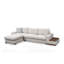 Élégant canapé d'angle avec structure en bois de hêtre, l 10,3 pi x l 6,4 pi x H 2,8 pi | Tissu 100% polyester, nettoyage à sec | Coussins confortables en mousse et en plumes grises épaisses de 18,1 po | Comprend 2 coussins portables, des pieds en noyer et un design scandinave-1017776971-1017776820