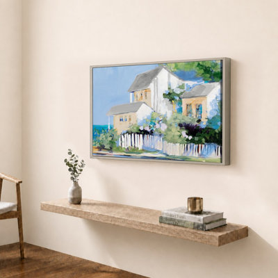 Living By The Water by Jane Slivka - Graphic Art on Canvas