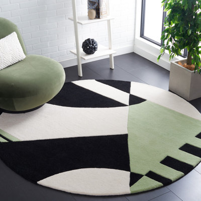 Tapis noir / vert Hina
