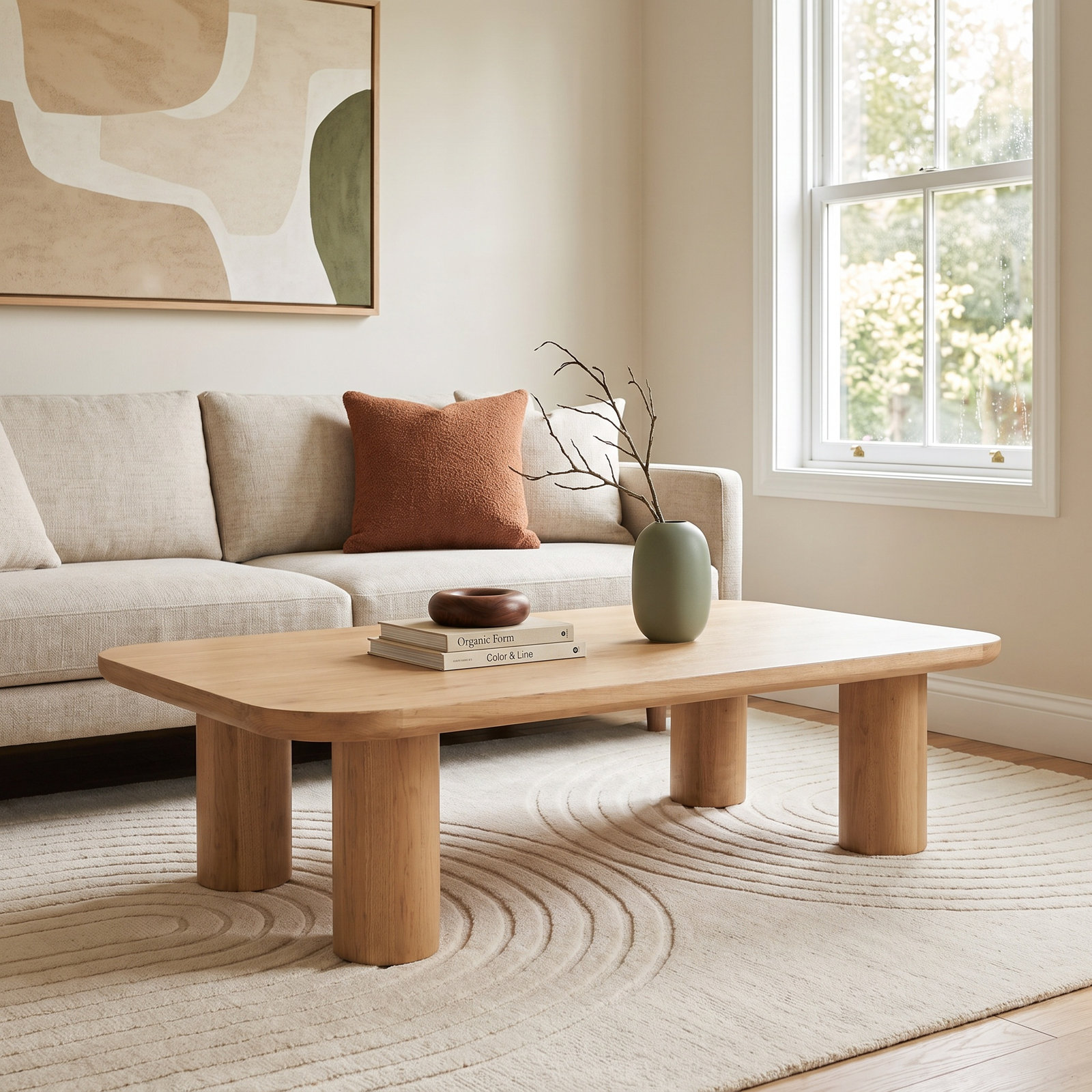 Yukon 60" Oak Coffee Table