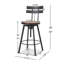 Tabouret de bar pivotant réglable en hauteur Keyosha-46727731-107235719-109482641