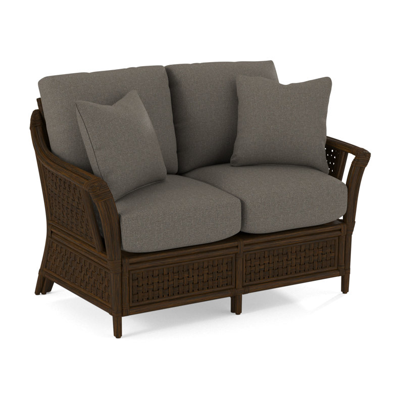 Boca Upholstered 55'' Loveseat, Gray Sugar Performance; , Coffee