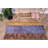 Handwoven Vintage Turkish Patchwork Rug in Small Oushak Style for Hallway or as Artistic Wool Mat
