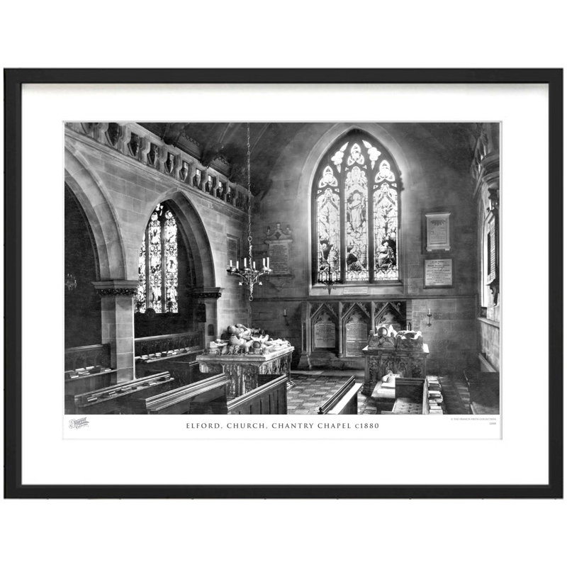 Elford, Church, Chantry Chapel C1880 - Single Picture Frame Print, 28cm H x 36cm W x 2.3cm D