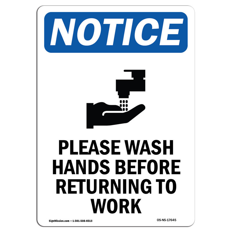 Please Wash Hands Before Sign