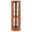 Corner Glass Cabinet Lighted Curio Cabinet Corner Display Case For Living Room, Curio Cabinet, Antique Collection, Wine,Bar Glass Storage Light Included
