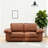 ‌78.74" Brown Faux Leather Loveseat Sofa – Soft Durable Upholstery, Built-In Hidden Storage | Space-Saving Compact Design for Small Living Rooms & Apartments-315645093