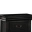 Sleek Black Modern Nightstand – 2 Drawer Storage with French Dovetail & Metal Glides, Brushed Nickel Handles for Bedroom-1202802856