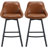 Janayshia Modern Industrial Swivel Upholstered 25.6'' Faux Leather Counter Stool with Metal Frame-1524620432-1484961770
