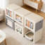 Bacs de rangement pliables en tissu avec couvercles et fenêtre transparente - grandes boîtes de rangement empilables avec poignées pour placard, tablette et rangement-2105727271
