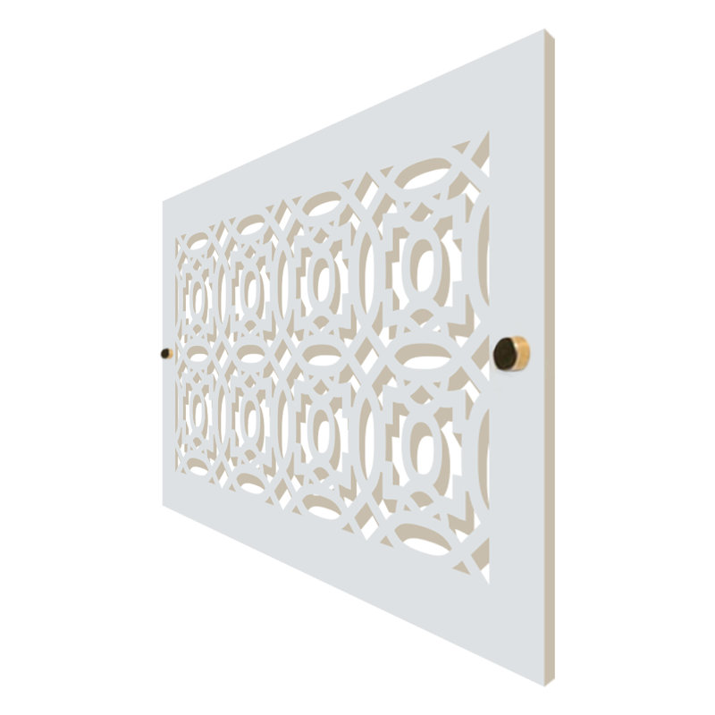 Registres muraux et de plafond Stellar Air White avec vis en laiton - 8 x 8 (ouverture de conduit) - taille totale 10 x 10 - marocain