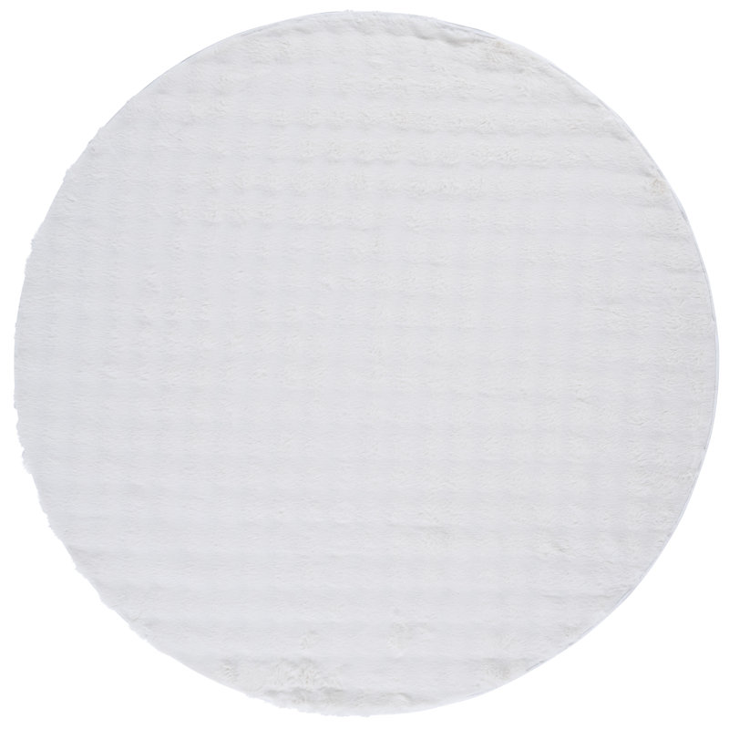 Faux Rabbit Bubble 100 Performance Machine Washable No Pattern Rug, Rectangle 4' x 6'