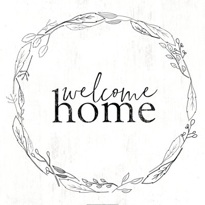 Welcome Home Wreath - Wrapped Canvas Print