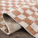 Briawood Checkered Beige Area Rug