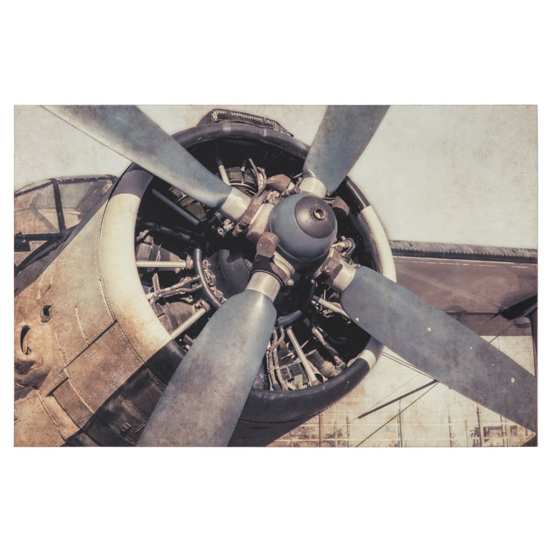 «Iron Bird», reproduction de photo sur verre en beige
