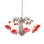 Lustre 12 lumières l 24 po rose / blanc Tiffany Pond