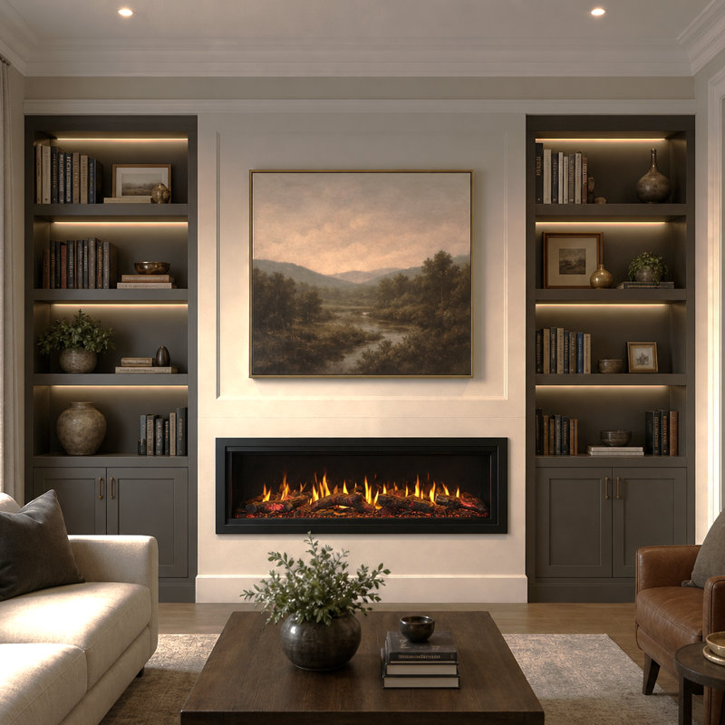 Tempo Series 63" Electric Fireplace, 20.25" H x 62.5" W x 6.5" D