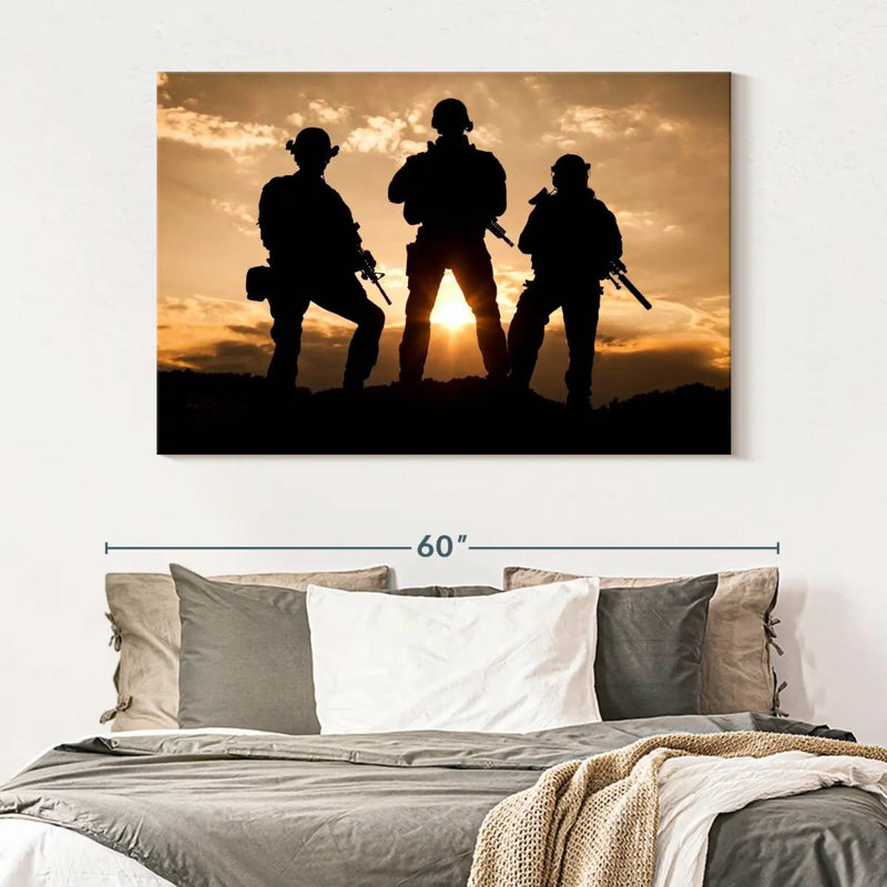 Military Soldiers, 34" H x 51" W