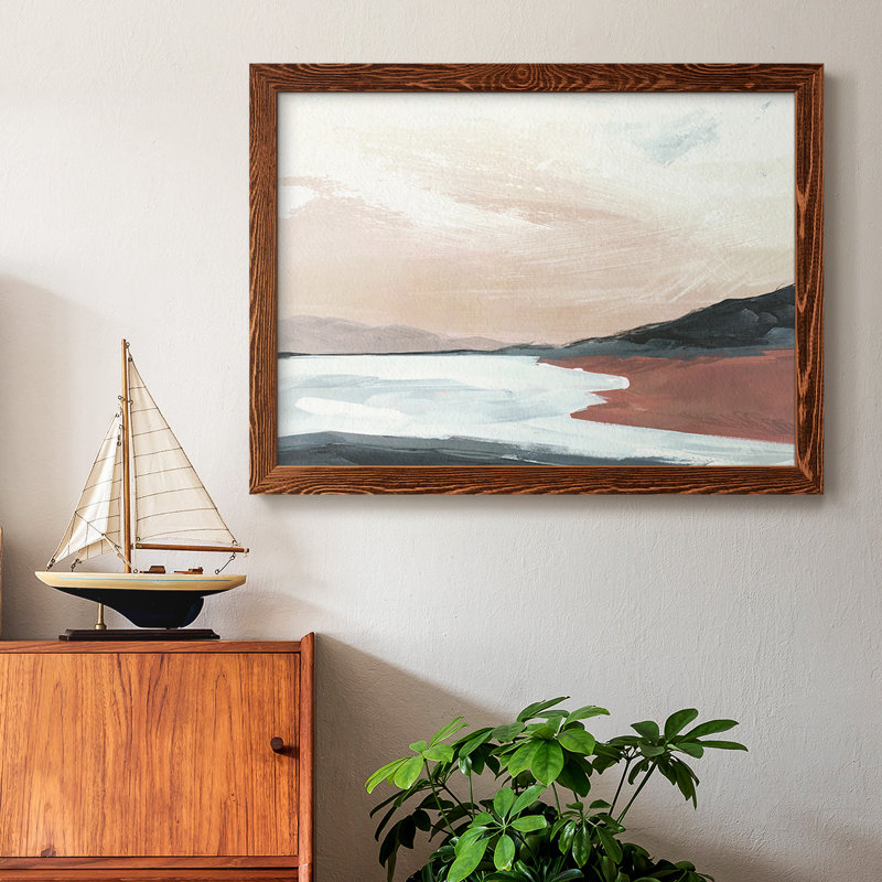 Paynes Coast II, reproduction d'art sur toile, Cadre érable, H 26 po x l 38 po x P 1,5 po