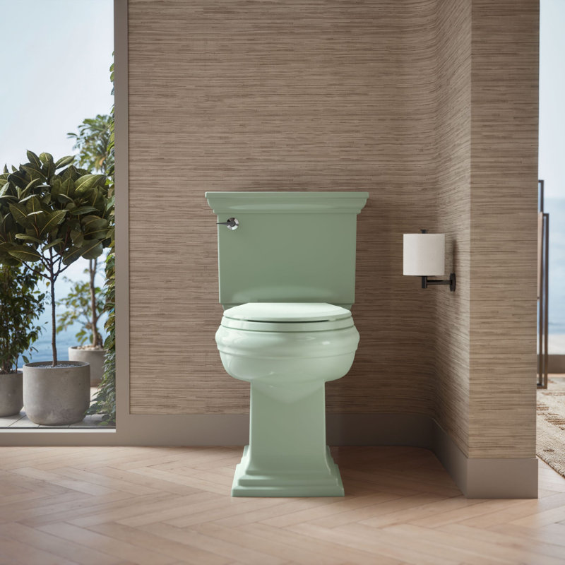 Lustra with Quick-Release Hinges Toilet Seat, Seafoam Green, Elongated