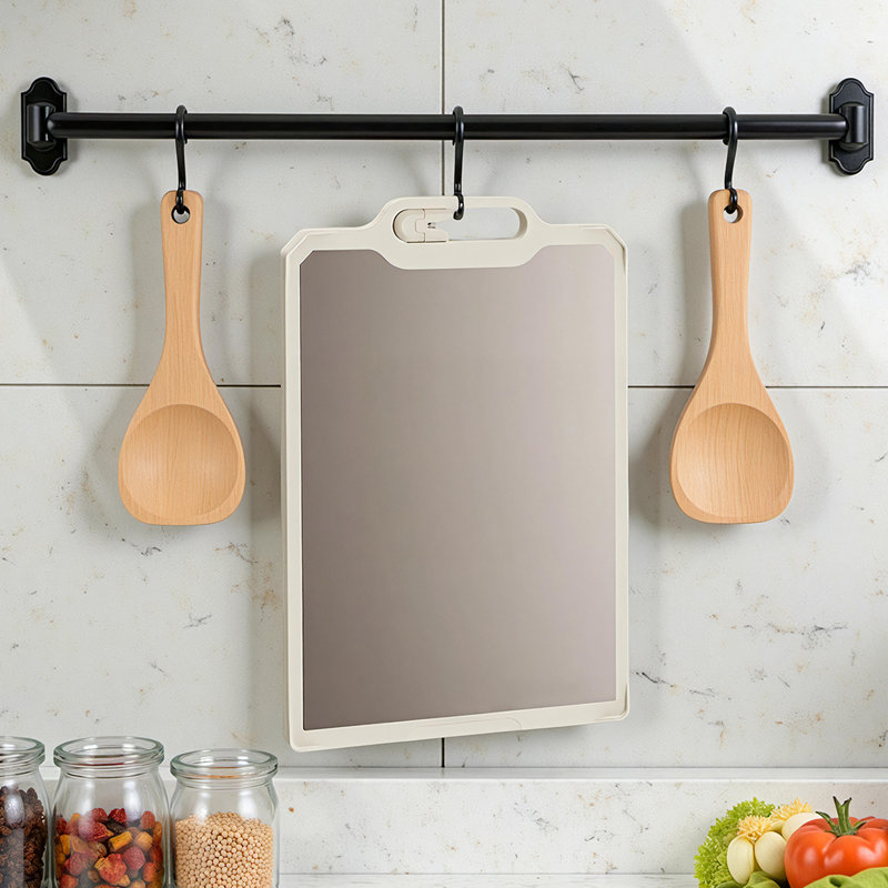 Planche à découper 16 po x 11 po en titane double face, planche à découper 2 en 1 avec rainure à jus, titane pur sans microplastique et côté alimentaire, antidérapant et lavable au lave-vaisselle
