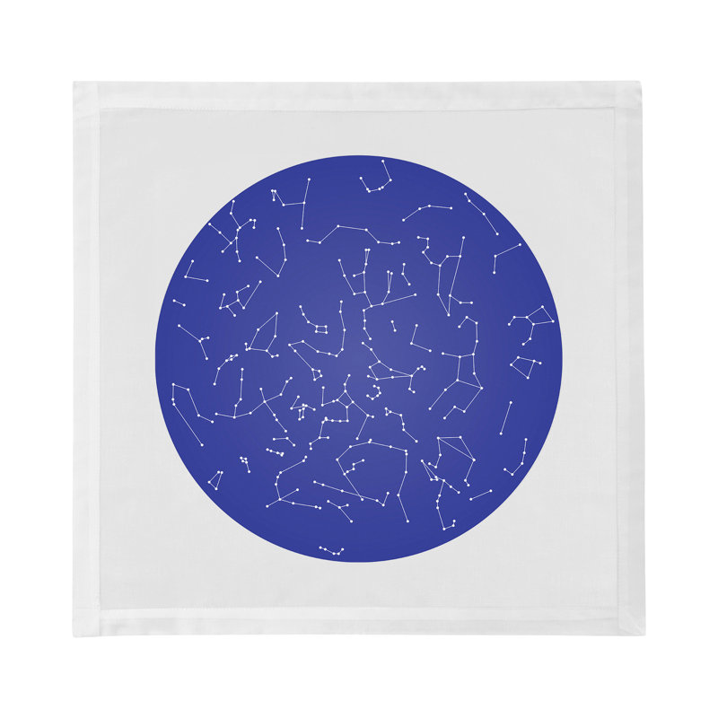Constellations Stars Cotton Sateen Dinner Napkins
