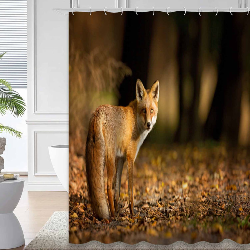 Rideau de douche avec 12 crochets Red Fox, L 72 po x l 78 po