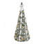 Arbre de Noël 6 pi avec 150 lumières UL blanc chaud pré-décorées avec des ornements, des flocons de neige et des rubans-1653200134