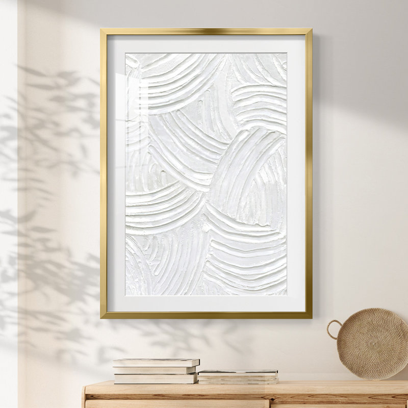 Volrad - Toile tendue avec châssis, H 25,5 po x l 17,5 po, Doré