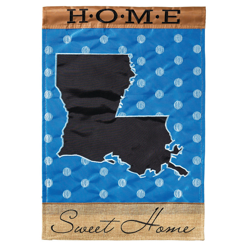 Drapeau de jardin Louisiana Home Sweet Blap