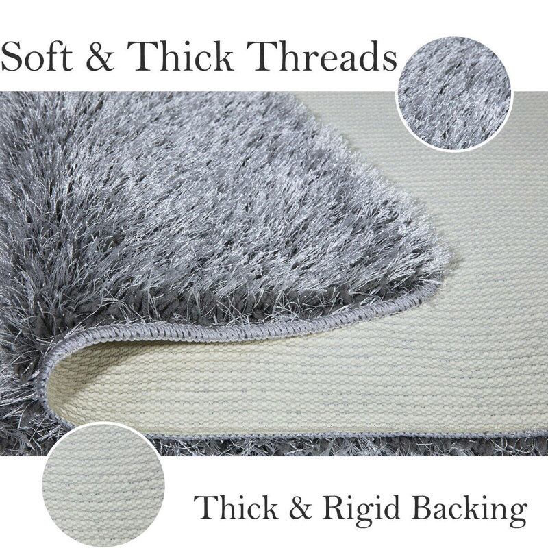 Brendel Solid Colour Area Rug, Rectangle 50 x 80cm