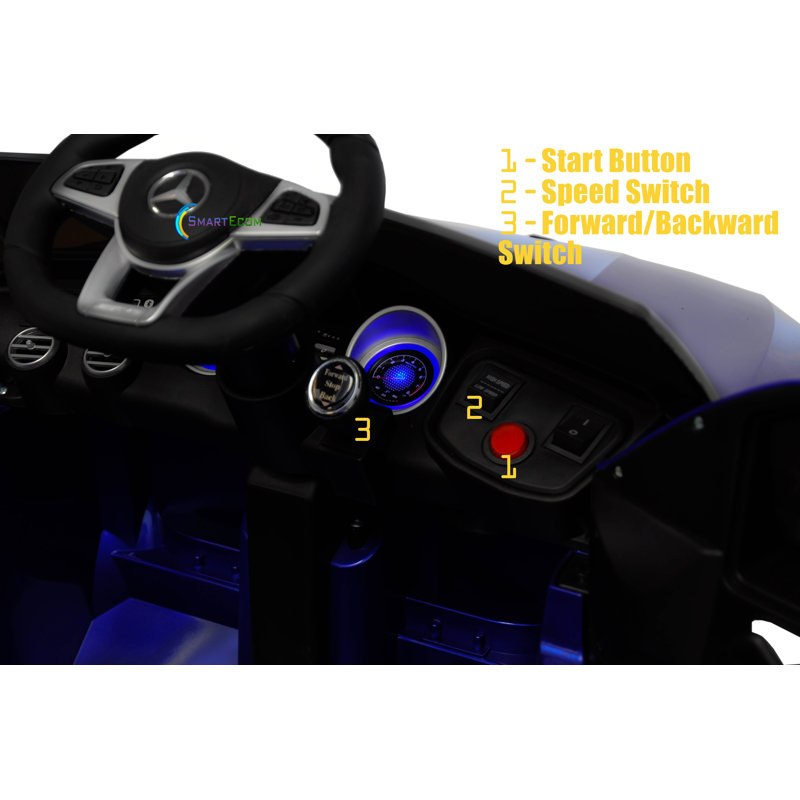 Blue 12V Mercedes AMG GLC63S Kids Ride-On Car with Remote Control