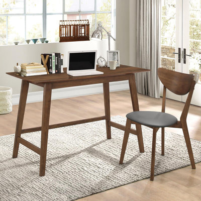 Ensemble de bureau d'écriture 2 pièces noyer