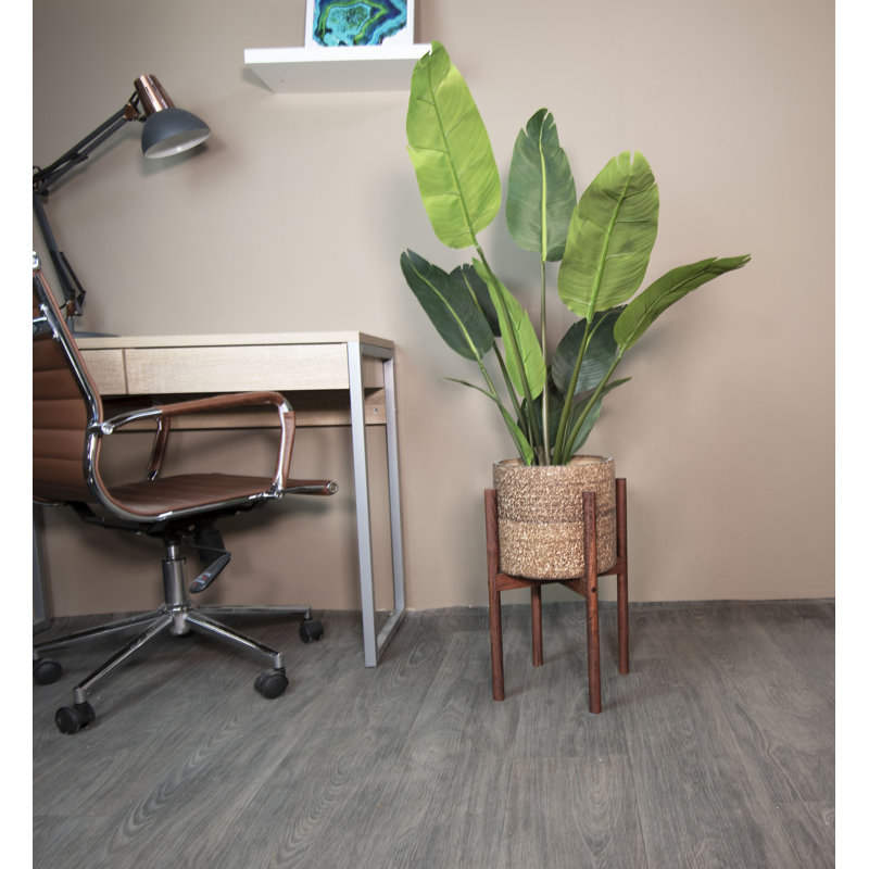 Heitzman Ceramic Pot Planter, Walnut