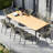 Kiera 8 Seat Rectangular Dining Set in Khaki