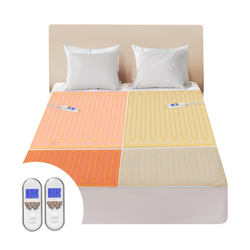 Heated Mattress Pad ETL Certified Flower Bed Warmer with 9 Heat Settings, 1-12 Hours Auto Off Deep Pocket, Machine Washable, White