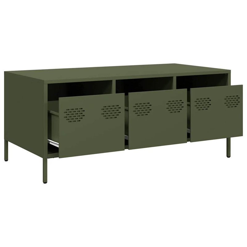 Antionett Coffee Table with Storage, Olive Green