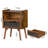 Boho Side Table With Drawer Open Shelf, Cane Accent Bedside End Table With Solid Wood Legs For Bedroom, Dorm And Small Spaces-803351611